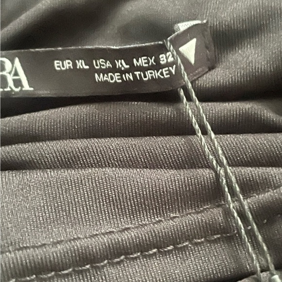 Zara Elegant Strapless Black Dress midi dress size extra large - Picture 9 of 12